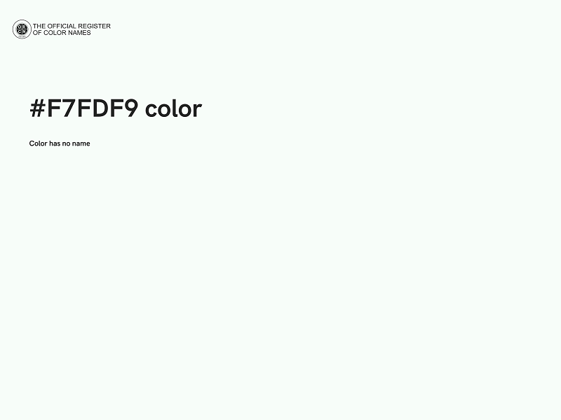 #F7FDF9 color image