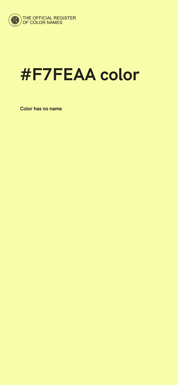#F7FEAA color image