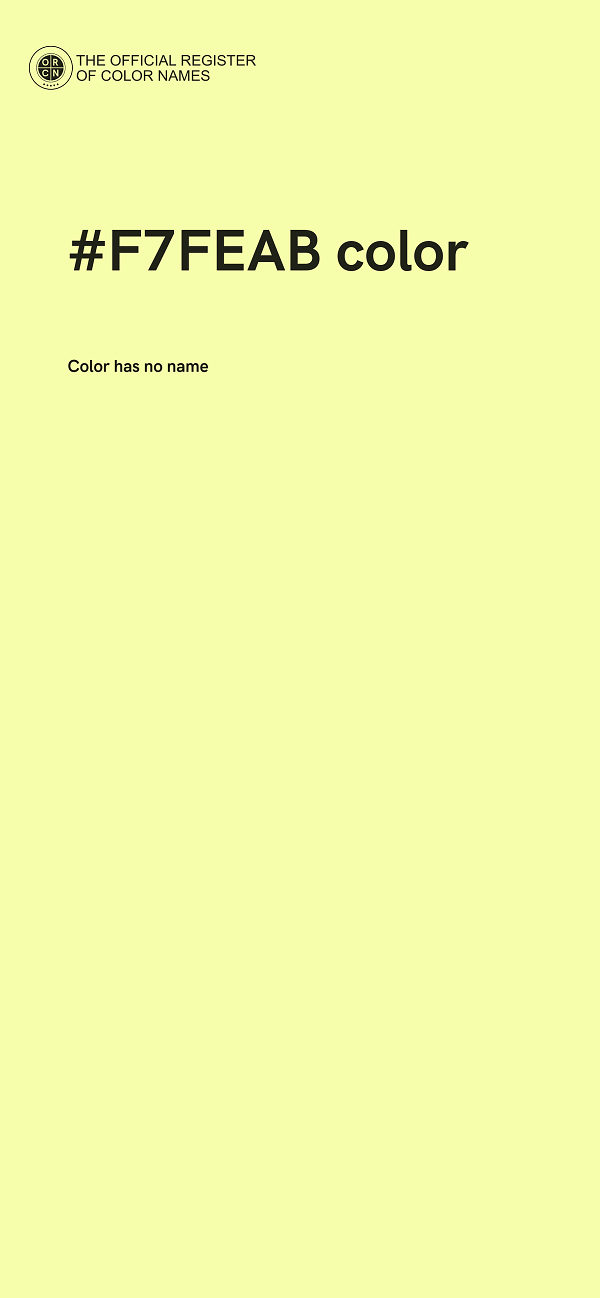 #F7FEAB color image