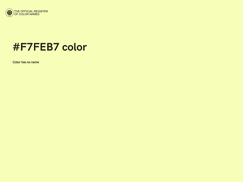 #F7FEB7 color image