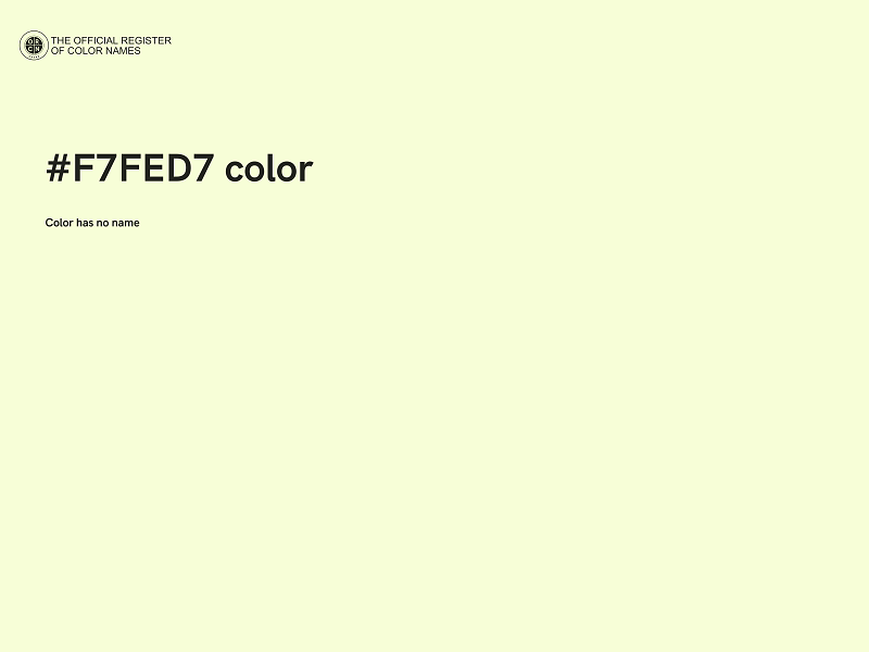 #F7FED7 color image