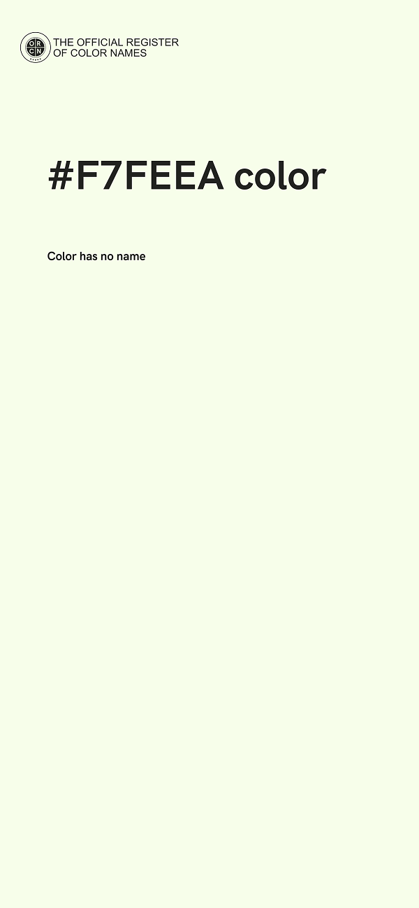 #F7FEEA color image