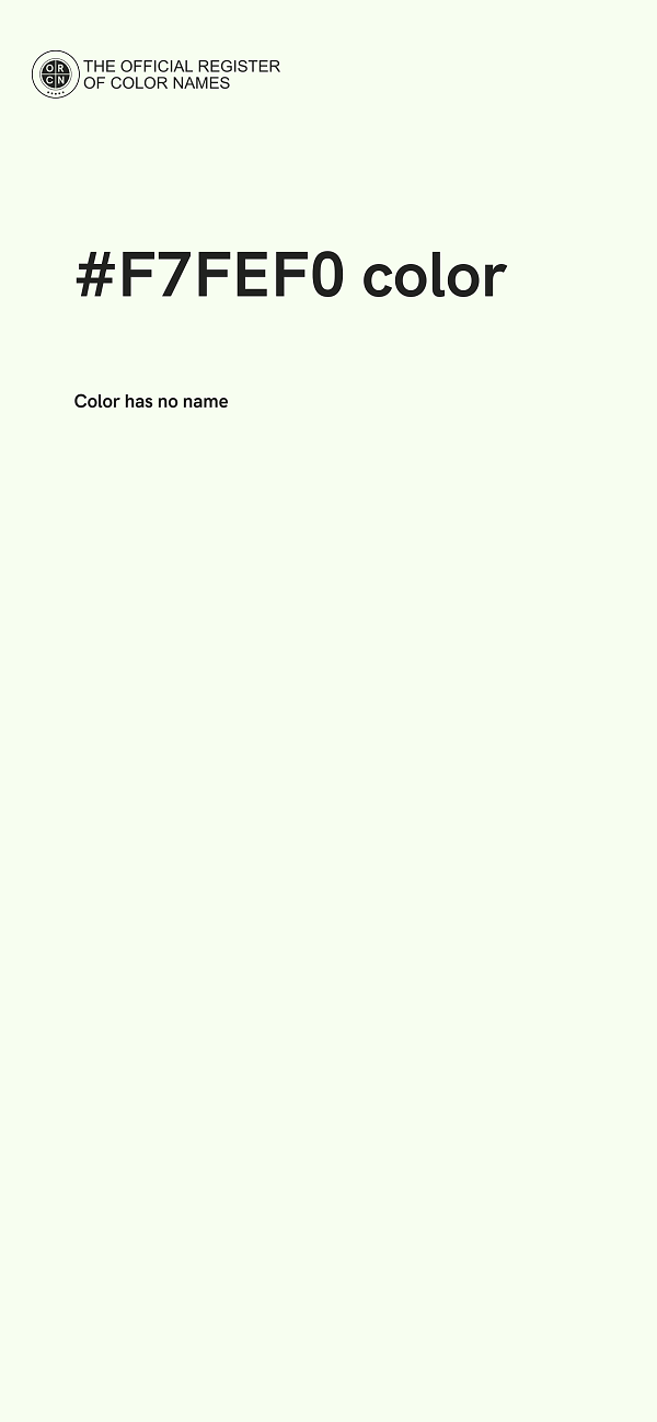 #F7FEF0 color image