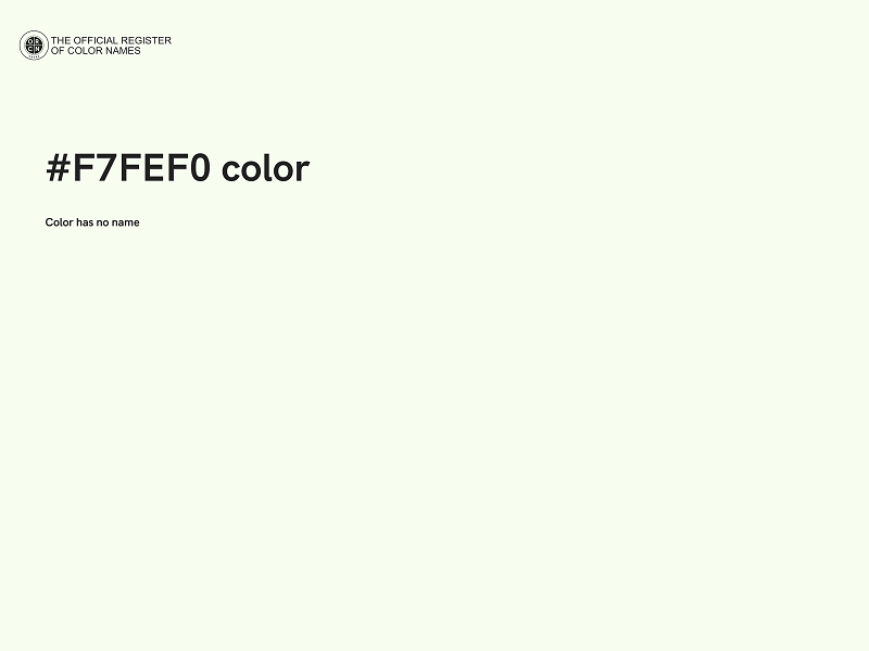 #F7FEF0 color image