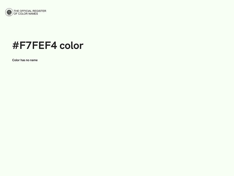 #F7FEF4 color image