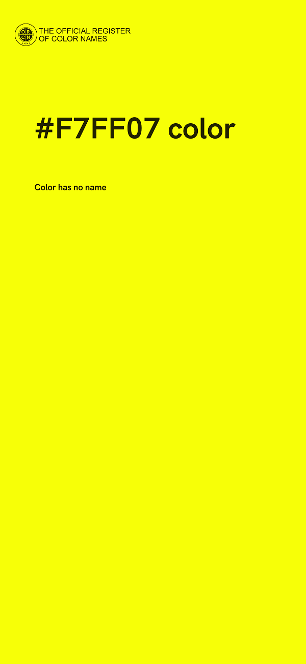 #F7FF07 color image