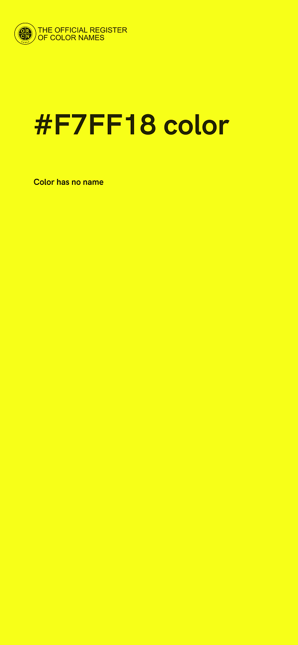 #F7FF18 color image