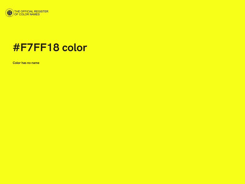 #F7FF18 color image