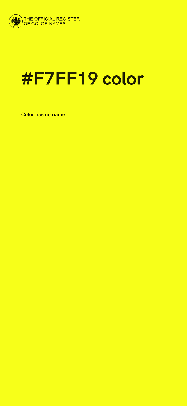 #F7FF19 color image