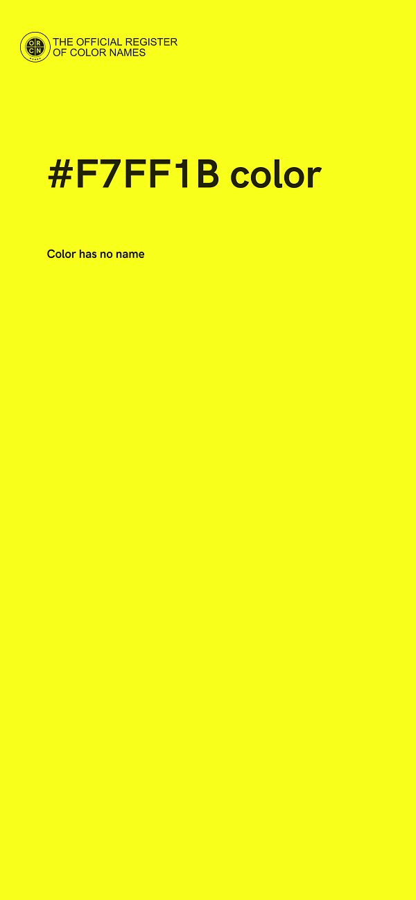 #F7FF1B color image