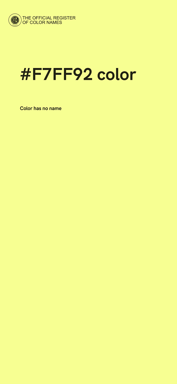 #F7FF92 color image
