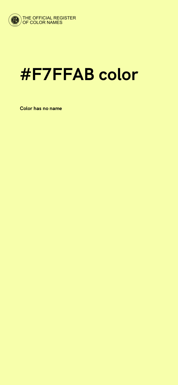#F7FFAB color image