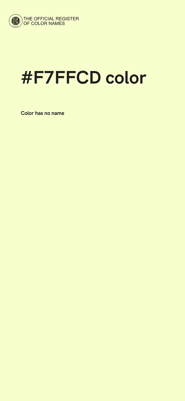#F7FFCD color image