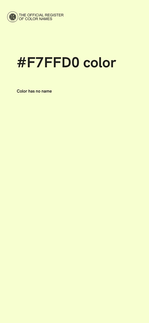 #F7FFD0 color image
