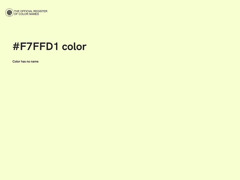 #F7FFD1 color image