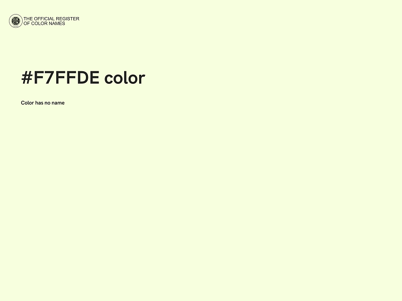 #F7FFDE color image