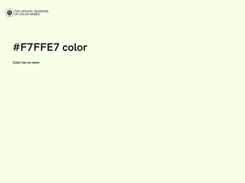 #F7FFE7 color image