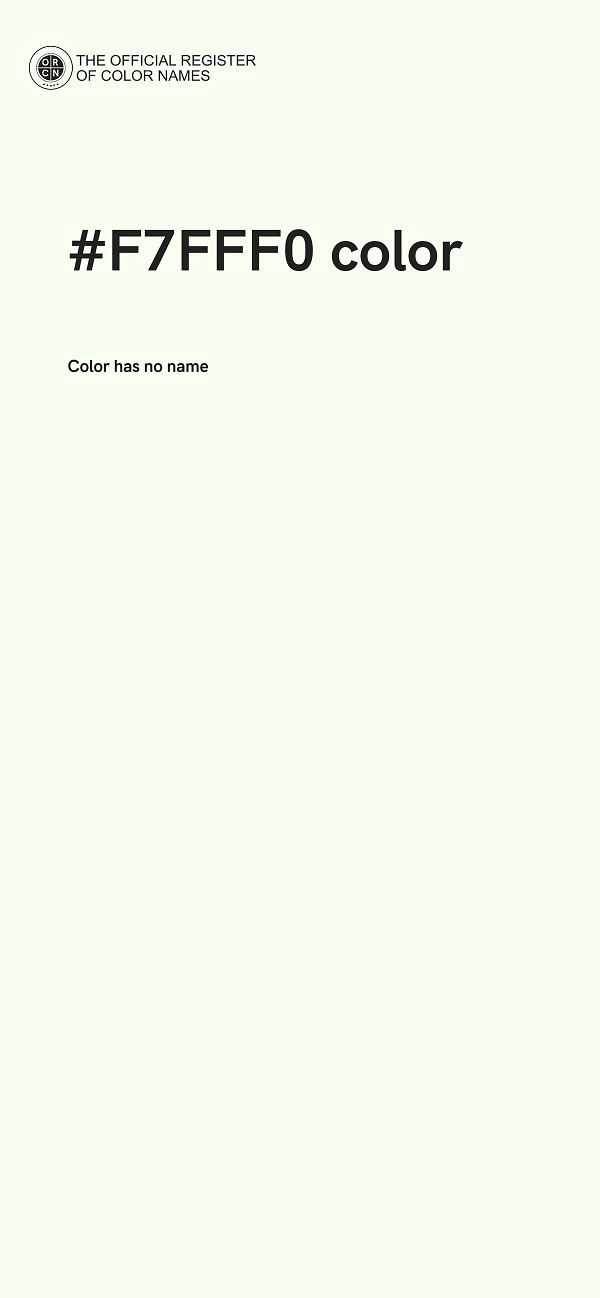 #F7FFF0 color image