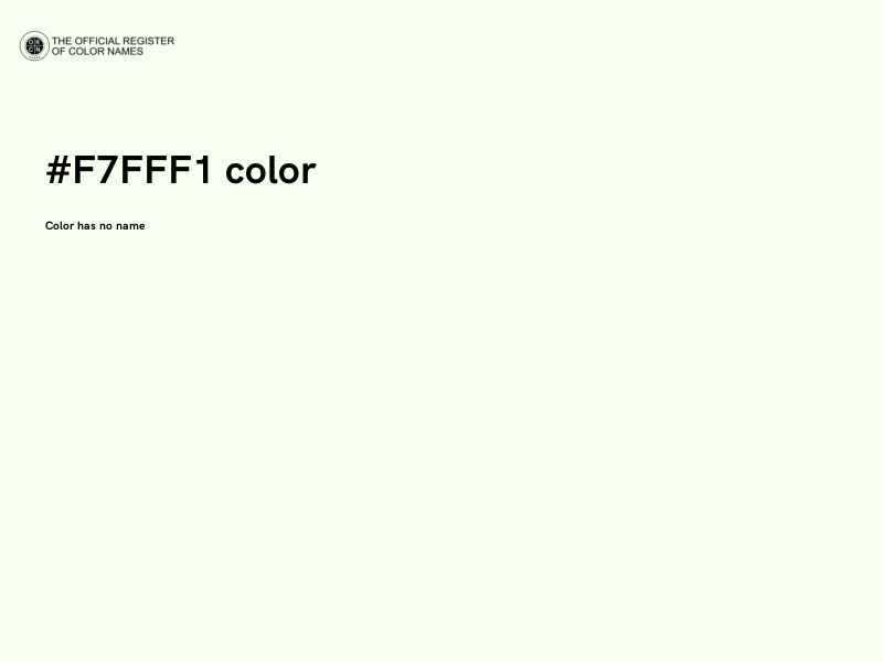 #F7FFF1 color image
