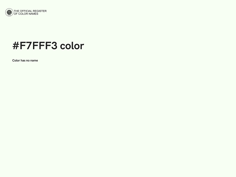 #F7FFF3 color image