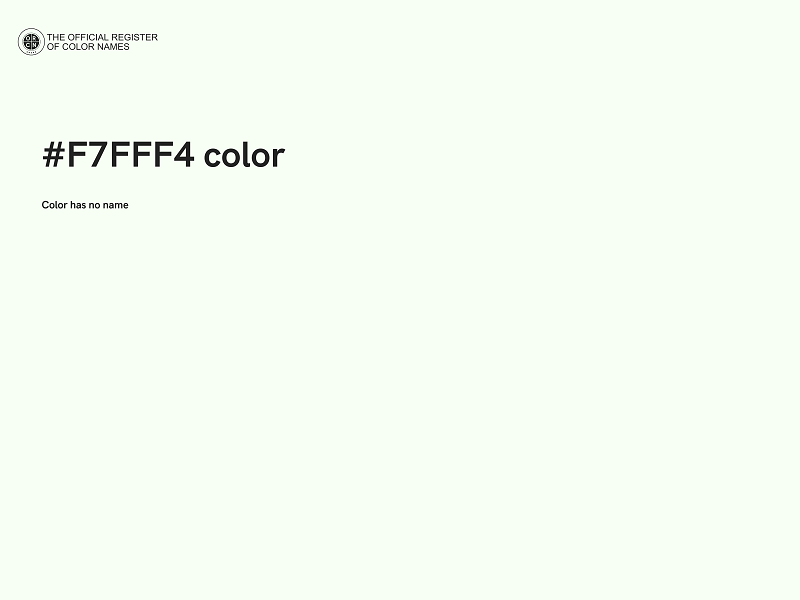#F7FFF4 color image