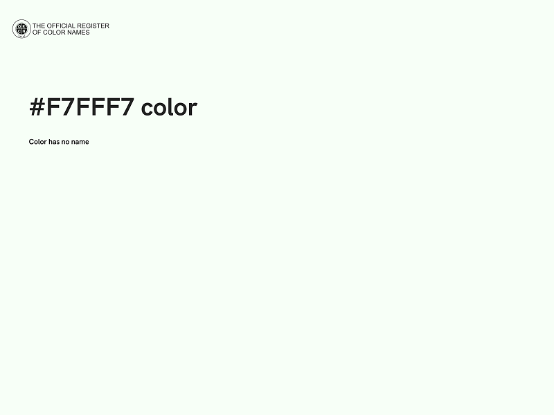 #F7FFF7 color image