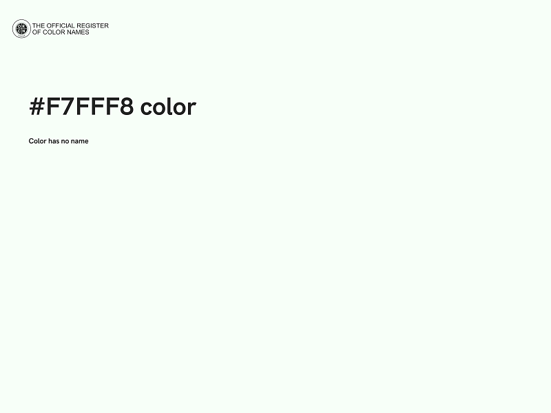 #F7FFF8 color image