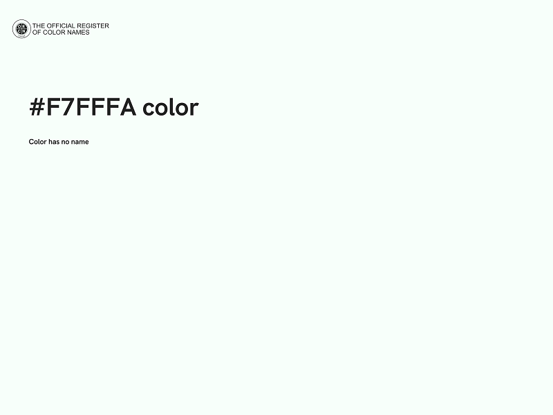 #F7FFFA color image