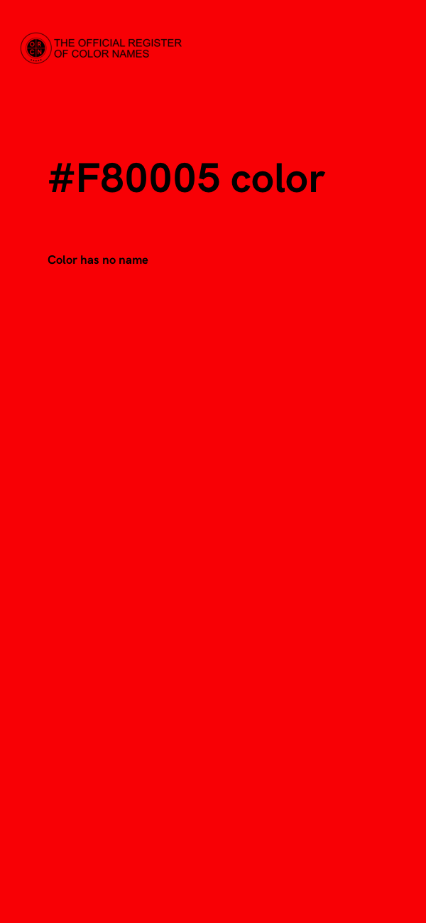 #F80005 color image