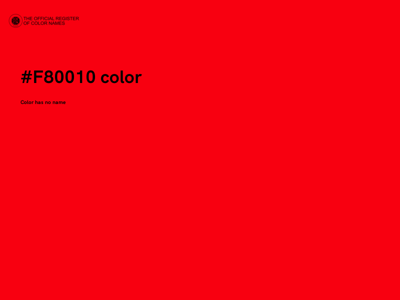#F80010 color image