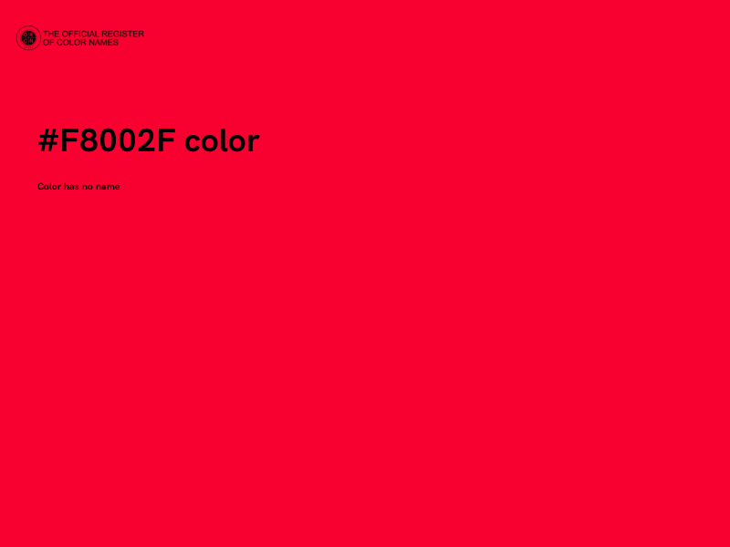 #F8002F color image