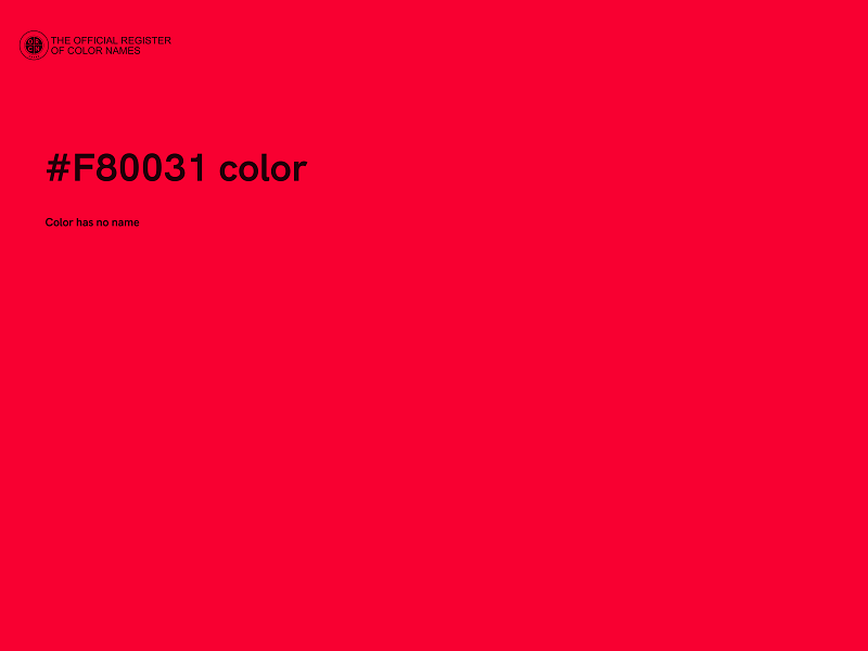 #F80031 color image