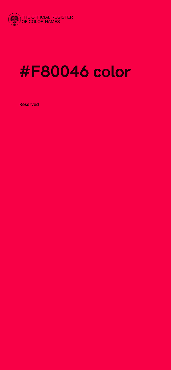 #F80046 color image