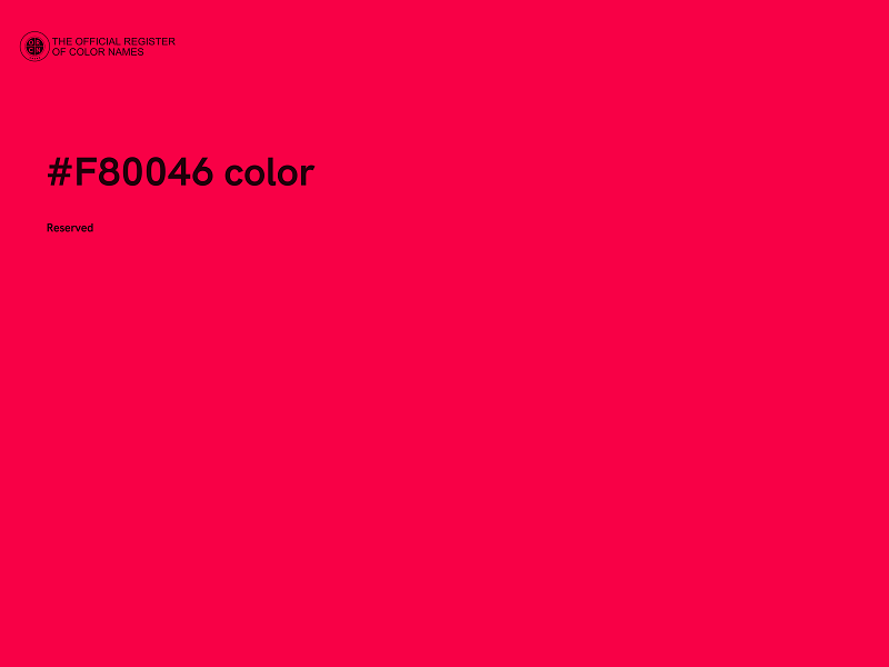 #F80046 color image
