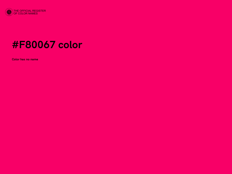 #F80067 color image