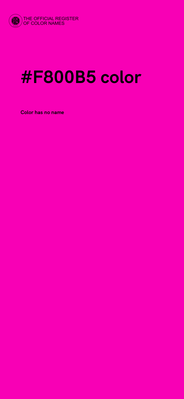 #F800B5 color image