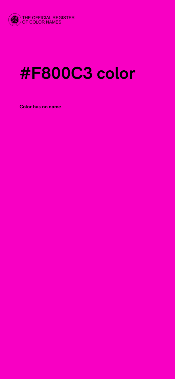 #F800C3 color image