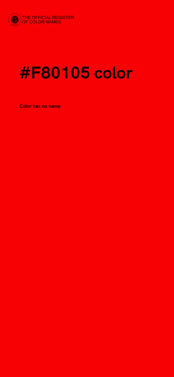 #F80105 color image