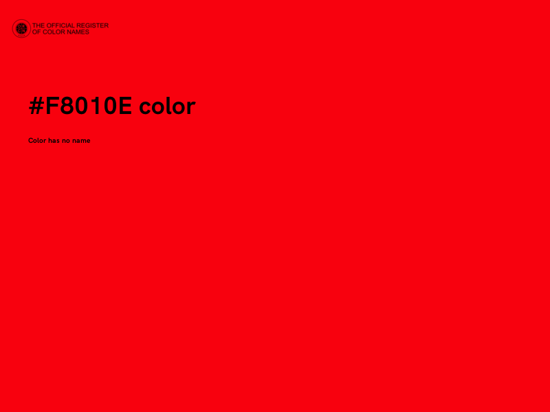 #F8010E color image
