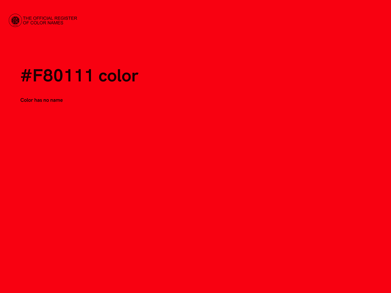 #F80111 color image