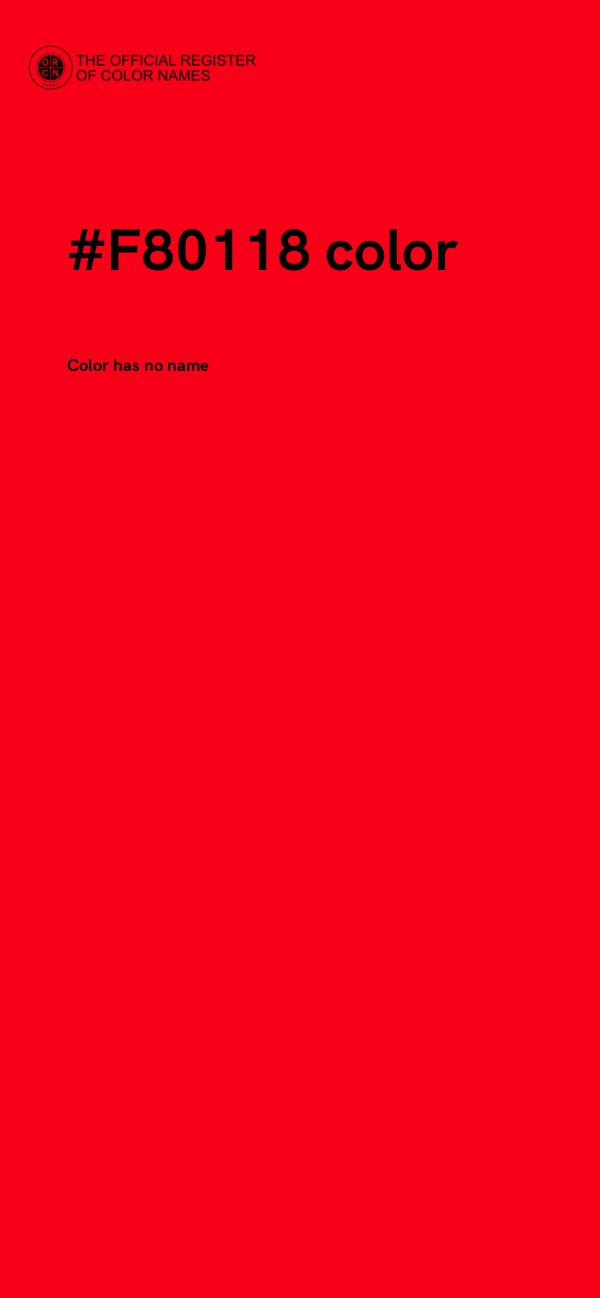#F80118 color image