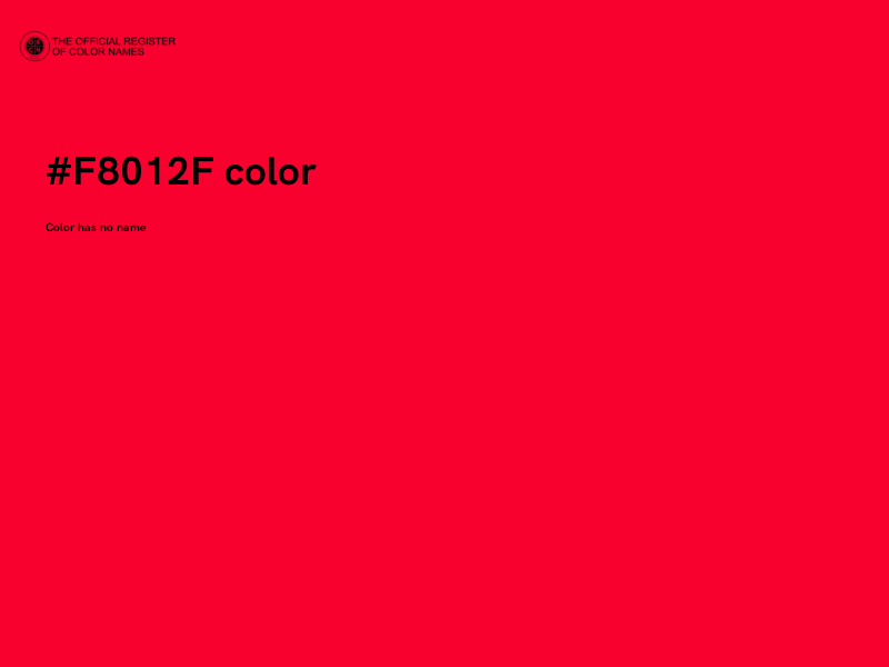 #F8012F color image