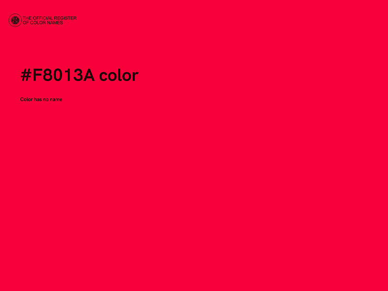 #F8013A color image