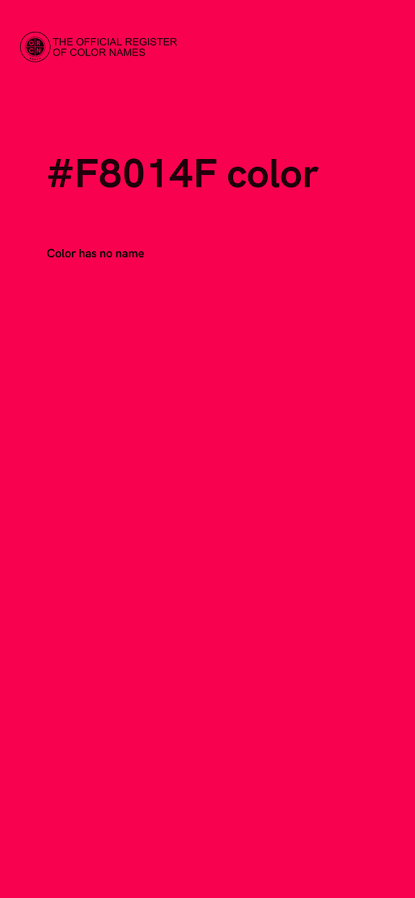 #F8014F color image