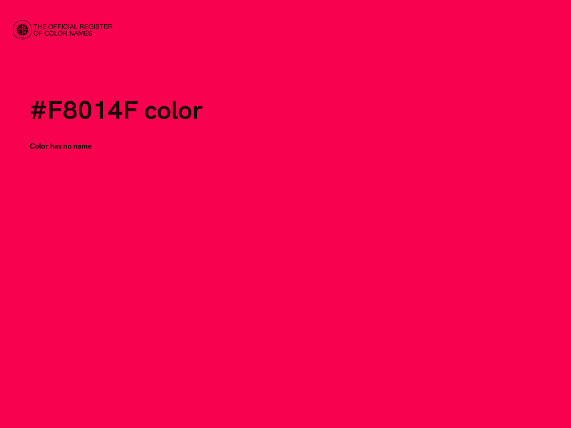 #F8014F color image