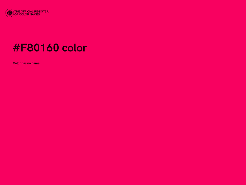 #F80160 color image