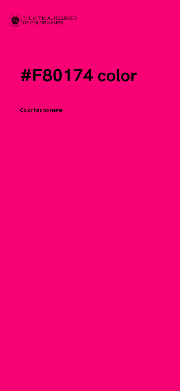 #F80174 color image