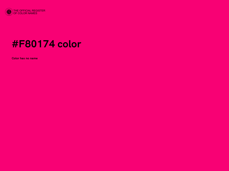 #F80174 color image