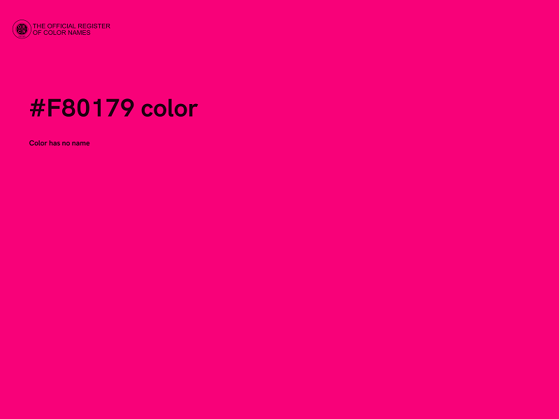 #F80179 color image