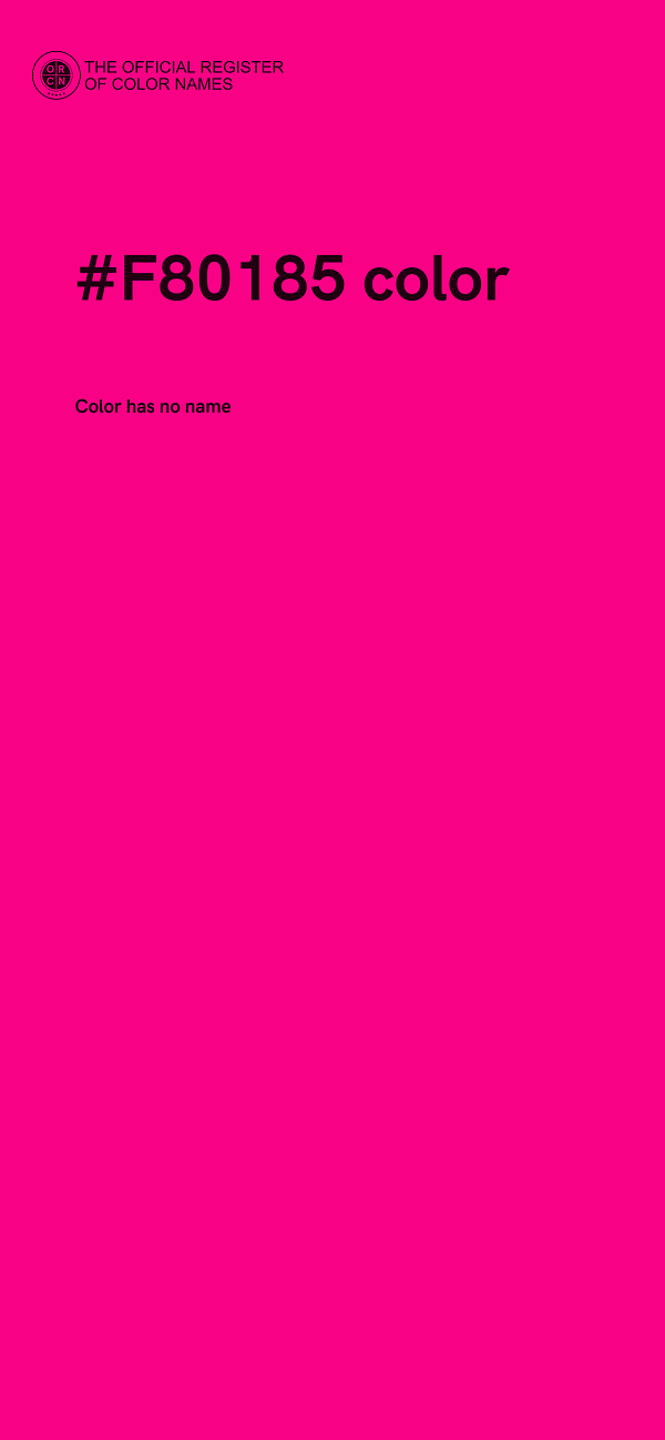 #F80185 color image